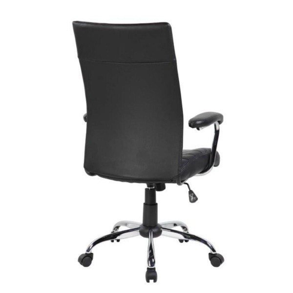 Encontraproduto.com.br - Conjunto com 1 Cadeira Presidente e 2 Cadeiras Interlocutores em Couro PU PEL-9023H/V Pretas