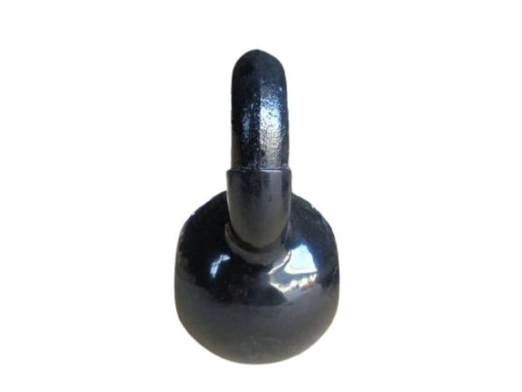 Encontraproduto.com.br - Kit 2 Halteres Kettlebell em ferro fundido Pelegrin PEL-10KB Emborrachado 10kg - Preto