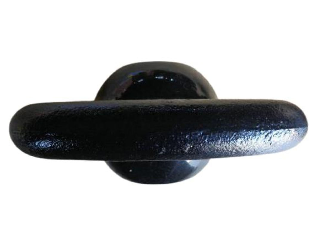 Encontraproduto.com.br - Kit 2 Halteres Kettlebell em ferro fundido Pelegrin PEL-10KB Emborrachado 10kg - Preto