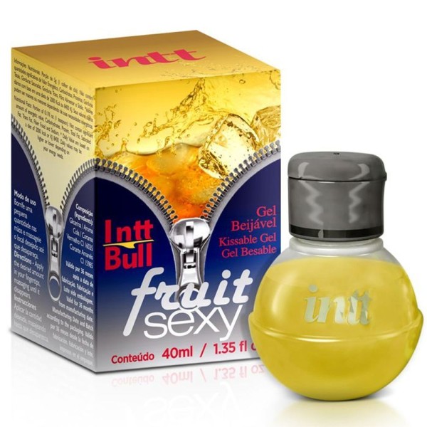 Encontraproduto.com.br - Gel Térmico Beijável Sabor Energético 40ml - Fruit Sexy Intt Bull - Lubrificante: Sem Sabor
