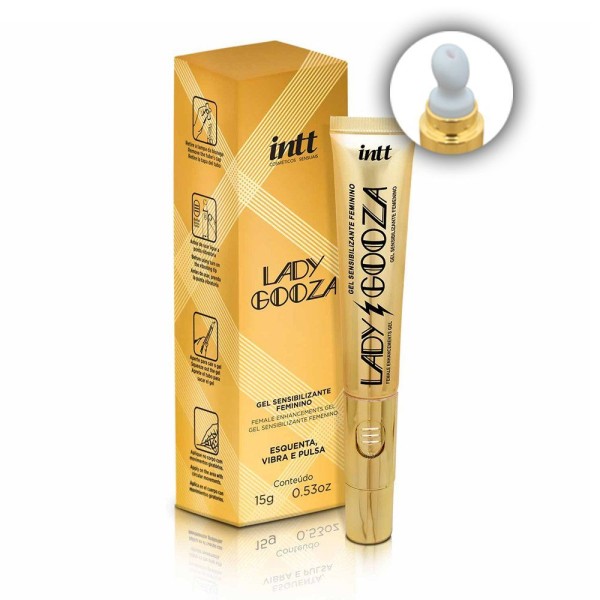 Encontraproduto.com.br - Gel Sensibilizante Feminino Lady Gooza Com Ponta Vibratória
