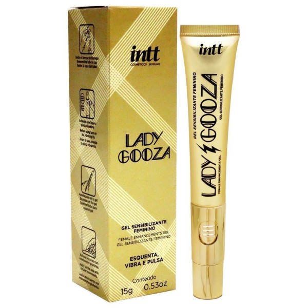 Encontraproduto.com.br - Gel Sensibilizante Feminino Lady Gooza Com Ponta Vibratória