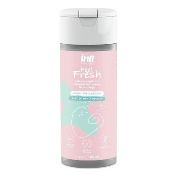 Encontraproduto.com.br - Sabonete Intimo Corporal Feel Fresh Morango 100ml - Intt Wellness - Sabor: Morango