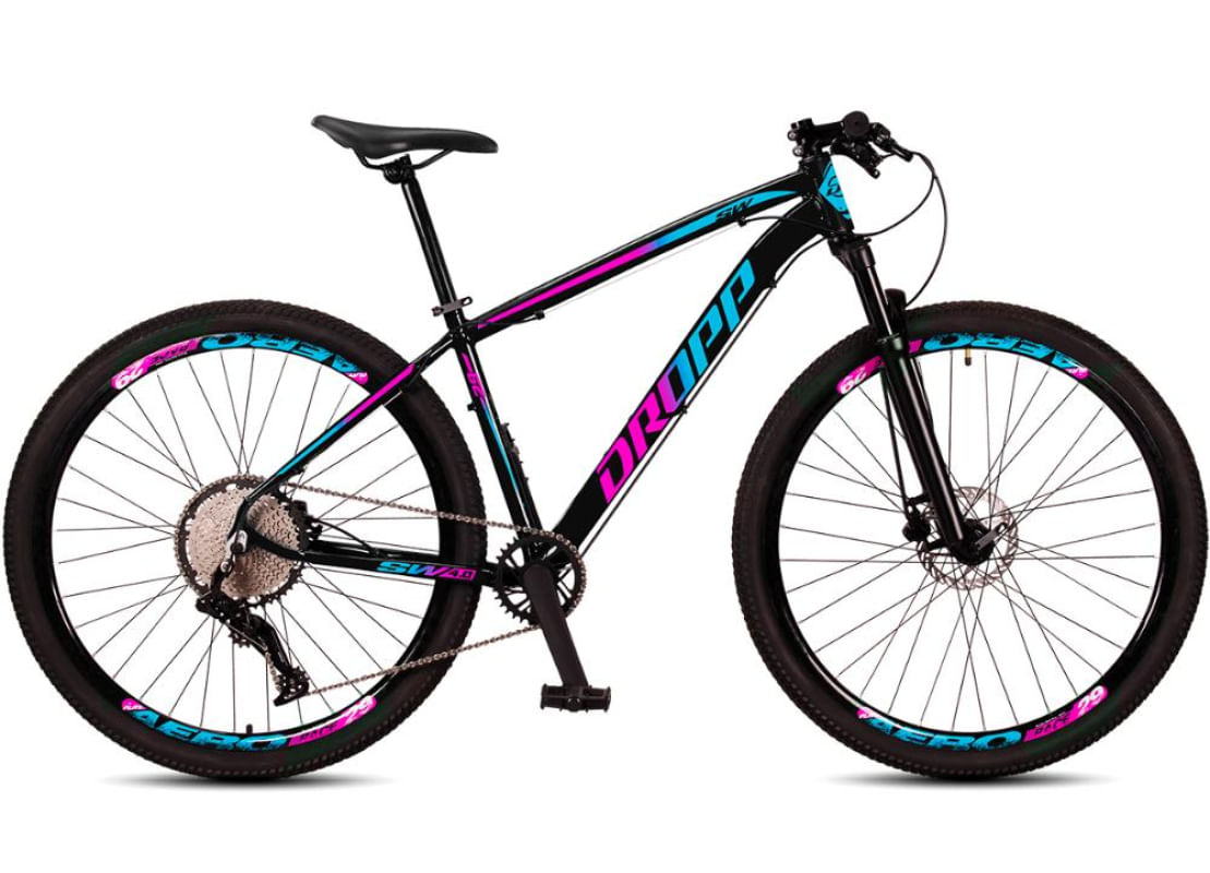 Bicicleta Dropp SW 12V Aro 29 Freio Hidráulico Suspensão com Trava