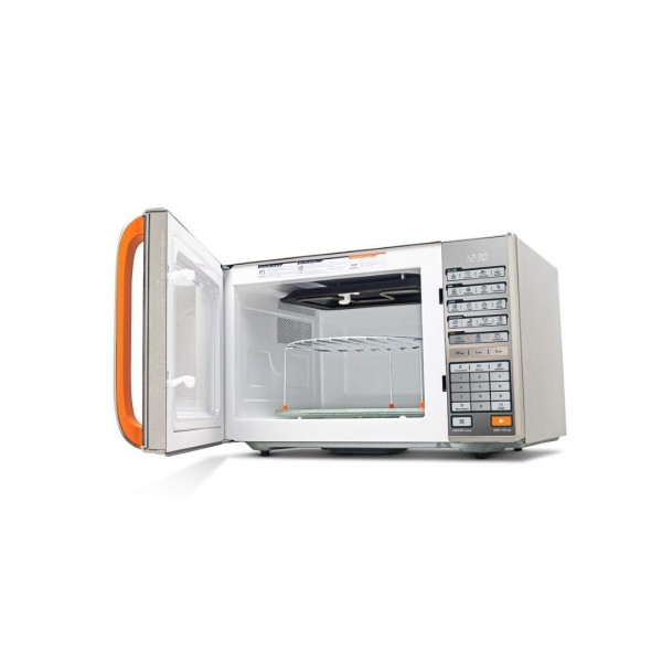 Encontraproduto.com.br - FORNO MICRO-ONDAS 30 LITROS MIDEA MTAEG42 PRATA 220V ESPELHADO