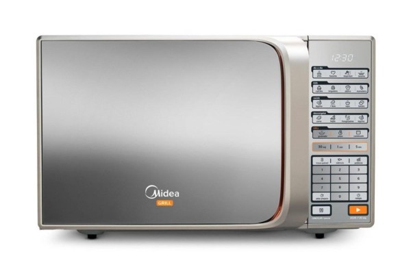 Encontraproduto.com.br - FORNO MICRO-ONDAS 30 LITROS MIDEA MTAEG42 PRATA 220V ESPELHADO