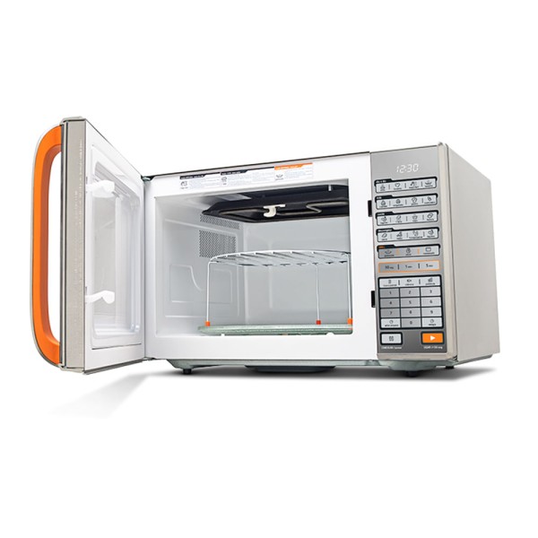 Encontraproduto.com.br - FORNO MICRO-ONDAS 30 LITROS MIDEA MTAEG42 PRATA 220V ESPELHADO