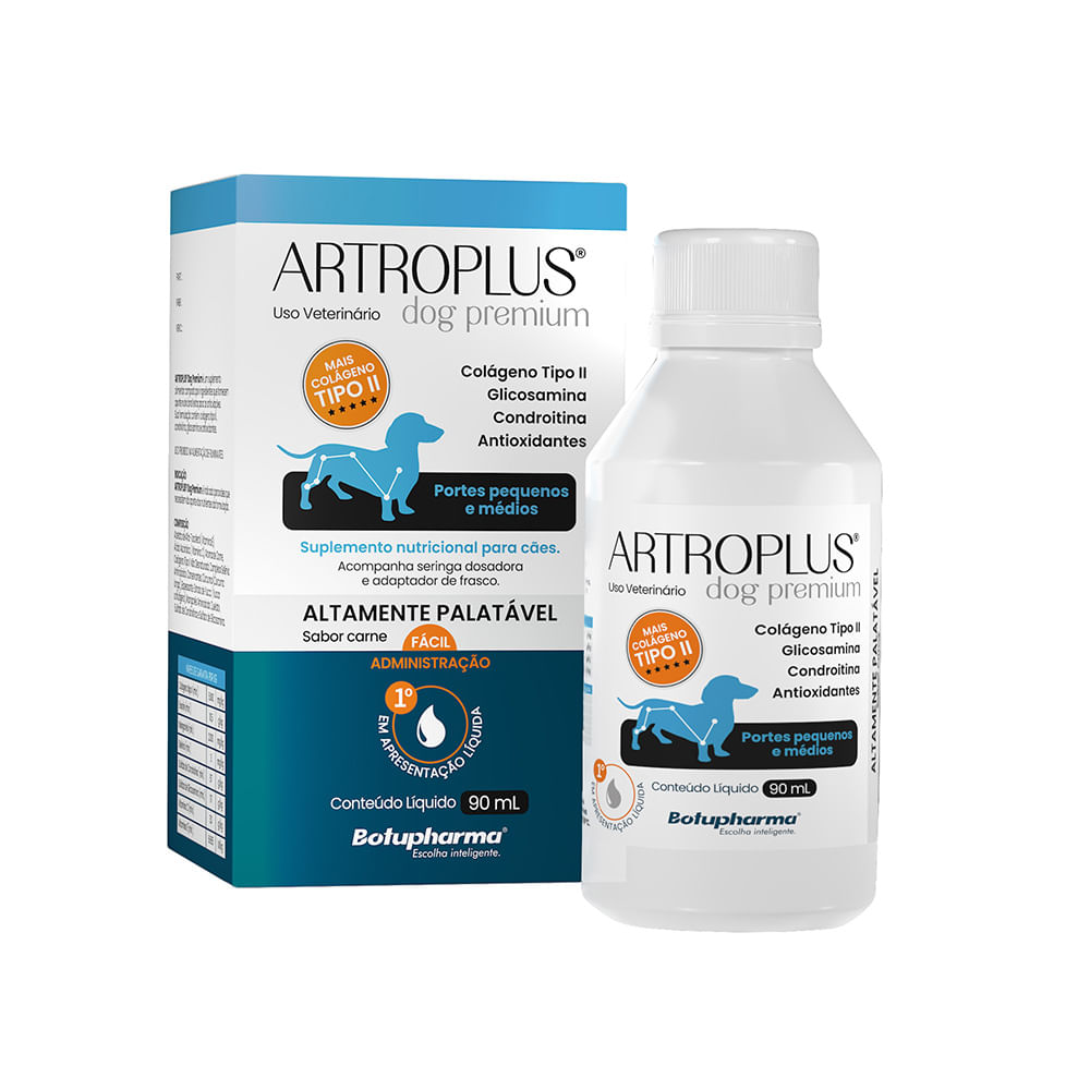 Encontraproduto.com.br - Suplemento para Cães Artroplus Colágeno Tipo II para Articulação Botupharma