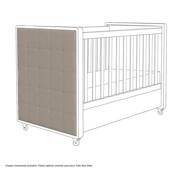 Encontraproduto.com.br - Capitonê Kit 2 Peças Para Berço Americano Tutto New Branco- Matic Móveis