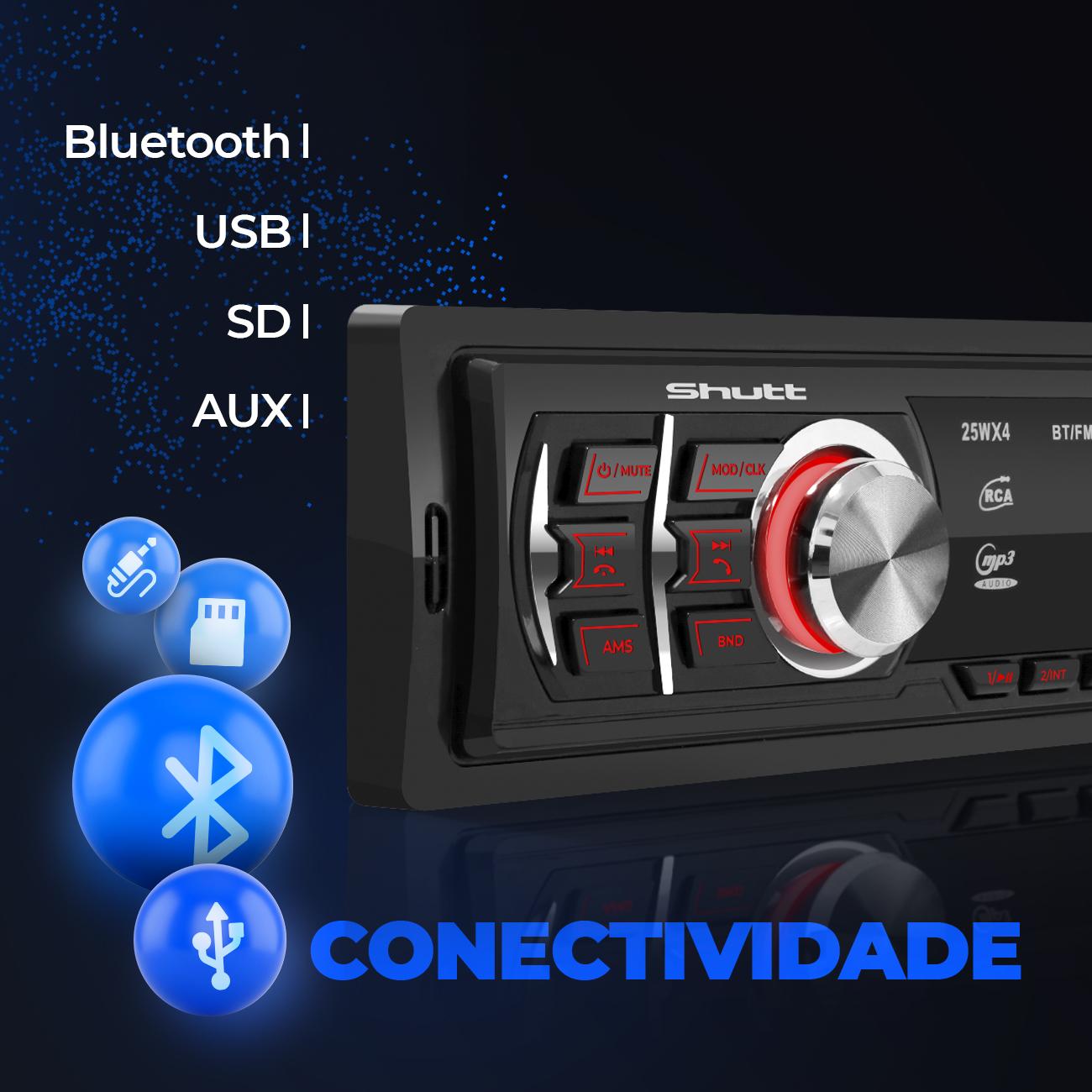 Encontraproduto.com.br - Mp3 Player Radio Bluetooth Usb Sd Firstoption Automotivo