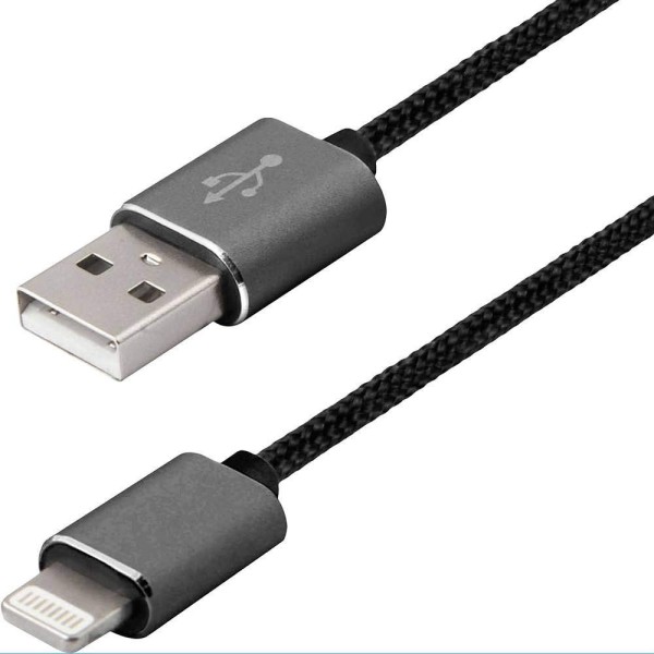 Cabo Lightning 3m Premium para iPhone Easy Mobile Preto