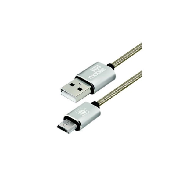 Encontraproduto.com.br - Cabo Micro USB Easy Mobile 2 Unidades Cinza e Prateado