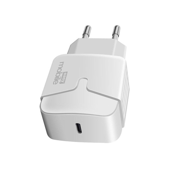 Encontraproduto.com.br - Carregador de iPhone USB-C Easy Mobile PD20W Branco