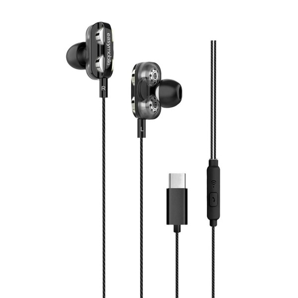 Encontraproduto.com.br - Fone de Ouvido Intra-Auricular Double Bass T1 Easy Mobile Preto