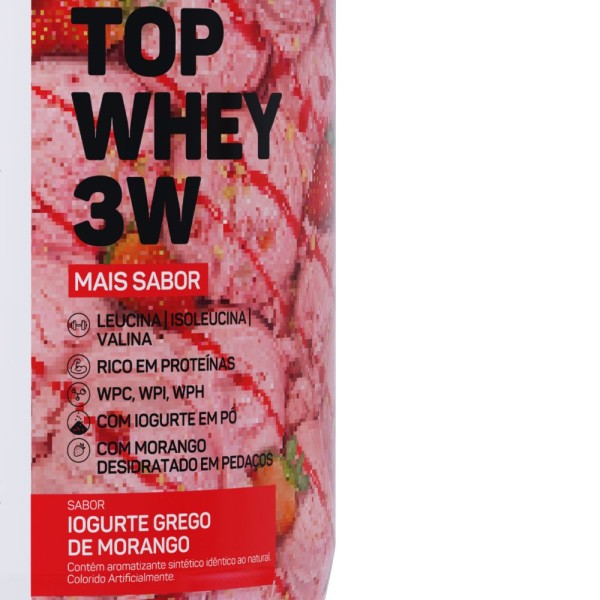 Encontraproduto.com.br - Top Whey Max Titanium 3W + Sabor Iogurte Grego Morango 900g (MP)