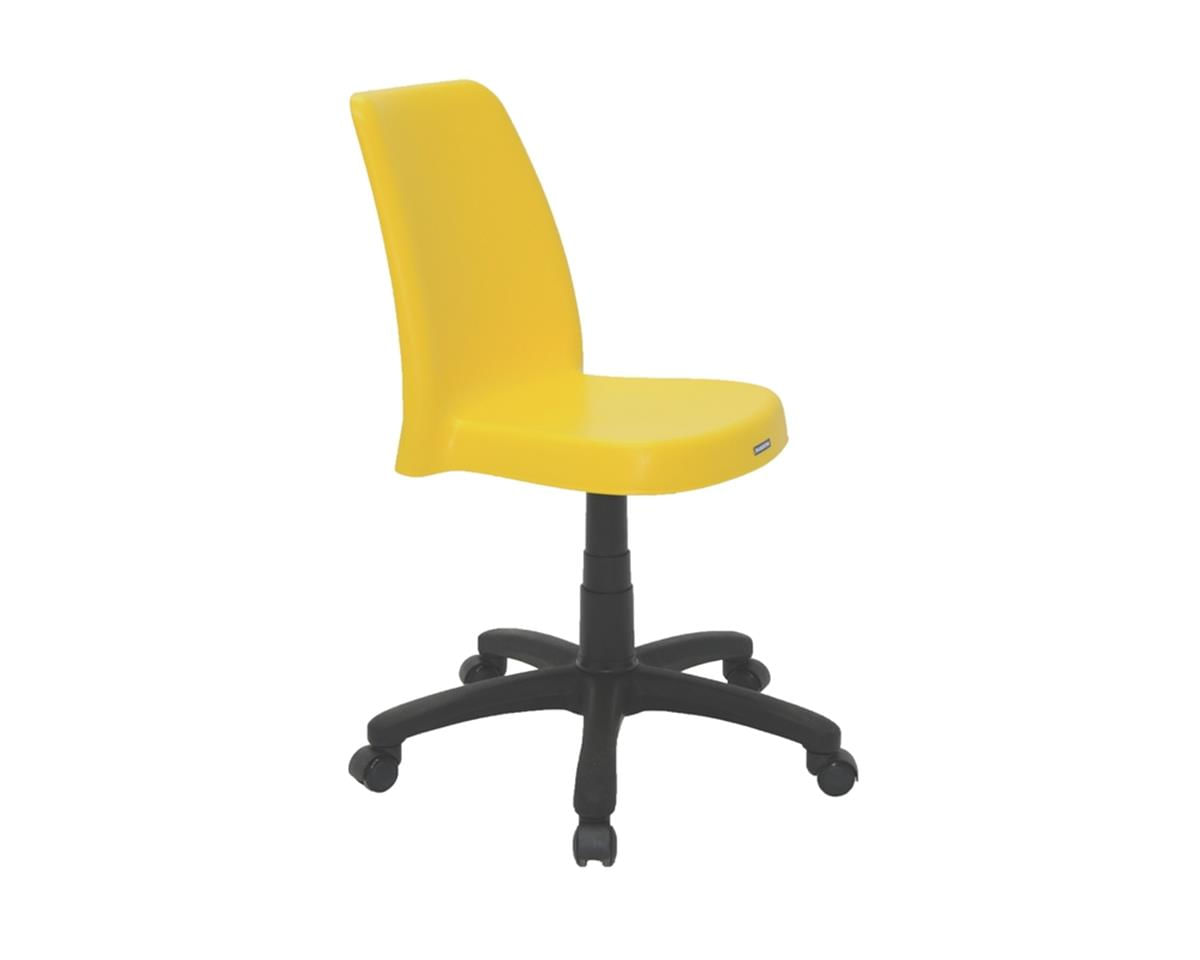 Encontraproduto.com.br - Cadeira Tramontina Vanda em Polipropileno com Base Rodízio Amarelo