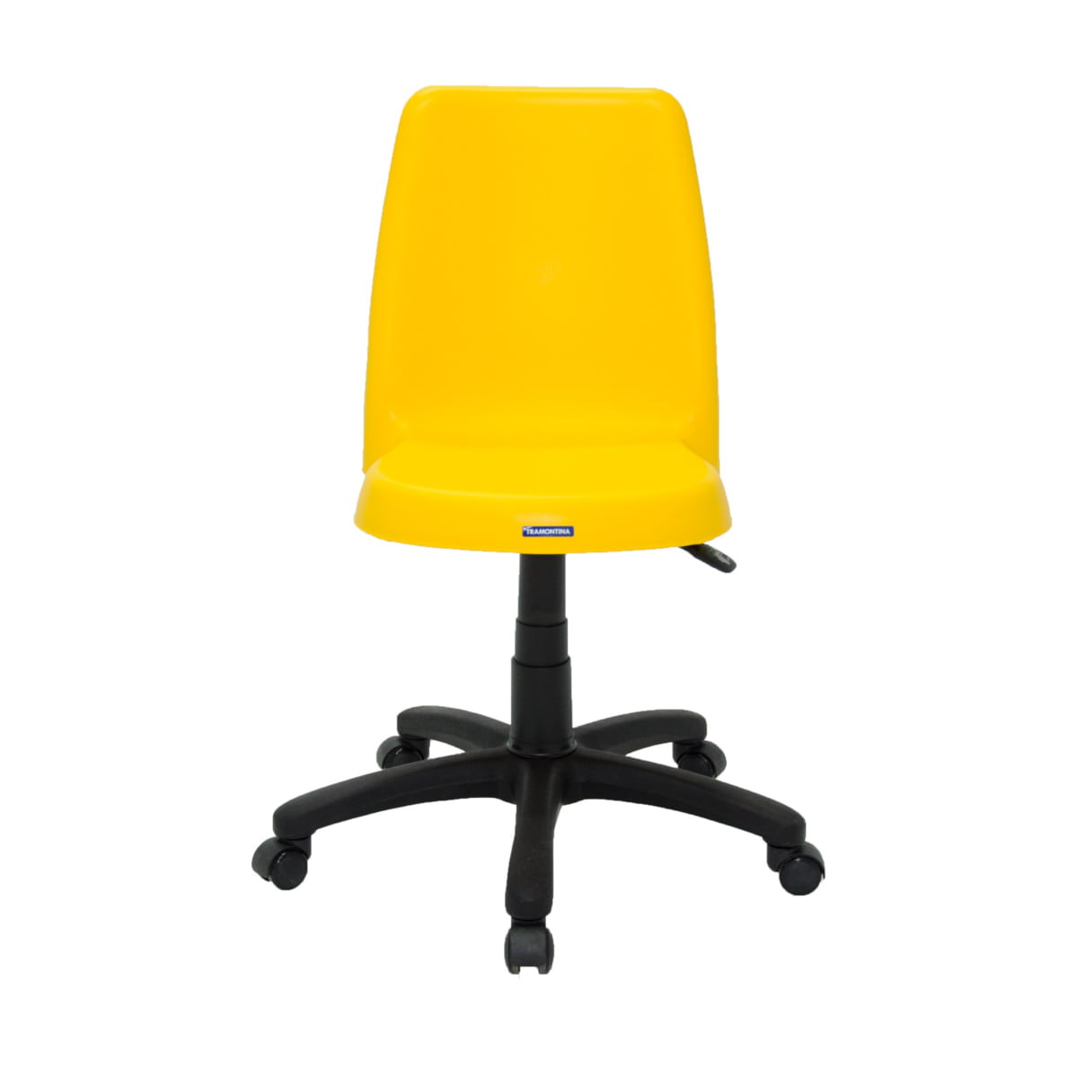 Encontraproduto.com.br - Cadeira Tramontina Vanda em Polipropileno com Base Rodízio Amarelo