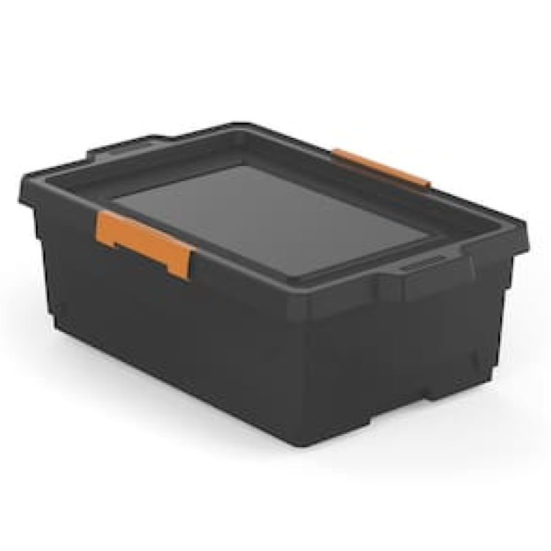 Caixa Organizadora Tramontina Com Tampa 92553009 40l Preto