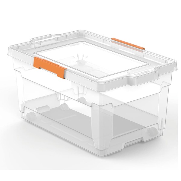 Encontraproduto.com.br - Caixa Organizadora Tramontina T-force Transparente 60l Cor Translúcido