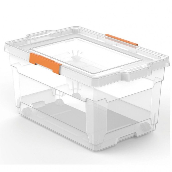 Encontraproduto.com.br - Caixa Organizadora Tramontina T-force Transparente 60l Cor Translúcido