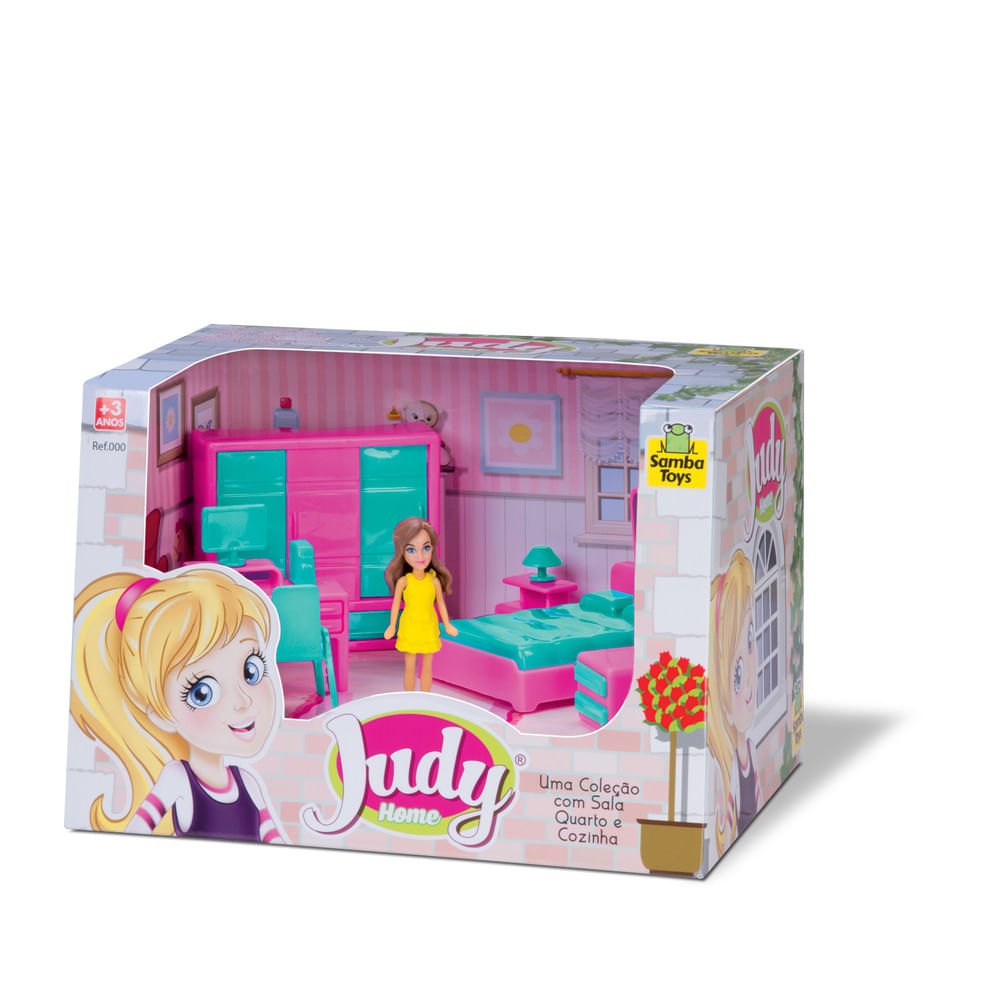 Encontraproduto.com.br - Playset Boneca com Quarto Samba Toys Coleção Judy