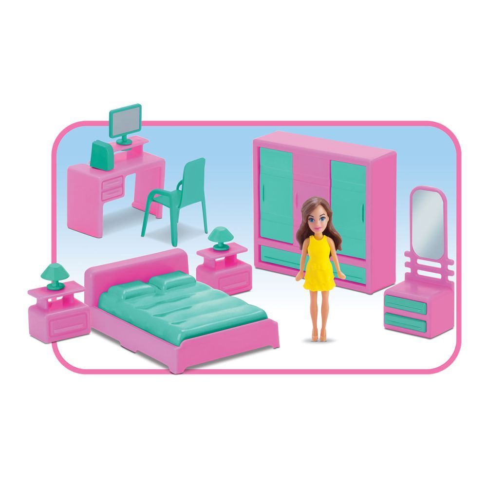 Encontraproduto.com.br - Playset Boneca com Quarto Samba Toys Coleção Judy