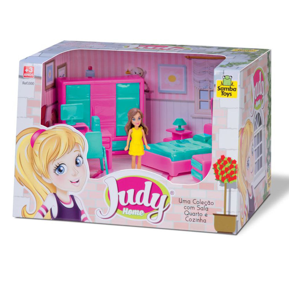 Encontraproduto.com.br - Playset Boneca com Quarto Samba Toys Coleção Judy