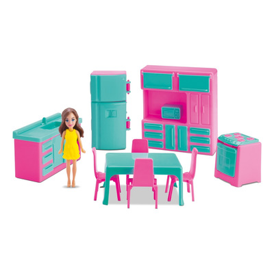 Mini Cozinha Judy Home Boneca Brinquedo Meninas - Samba Toys