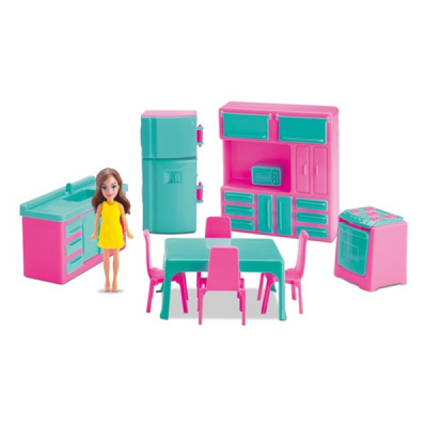 Encontraproduto.com.br - Mini Cozinha Judy Home Boneca Brinquedo Meninas - Samba Toys