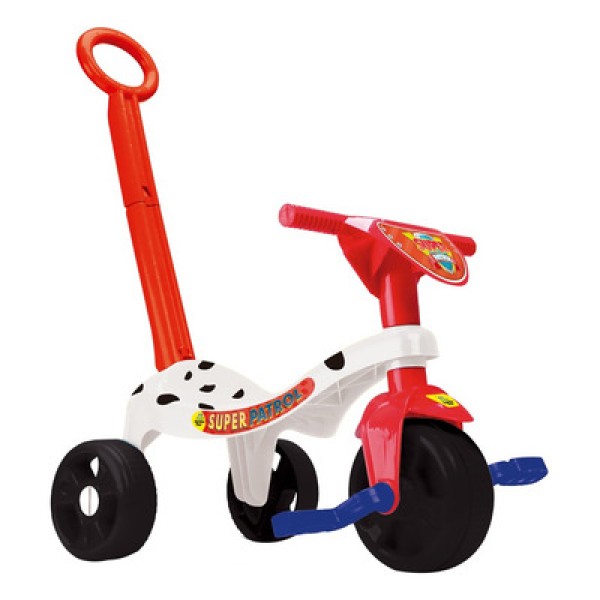 Triciclo Tchuco Super Patrol com Empurrador Samba Toys 633