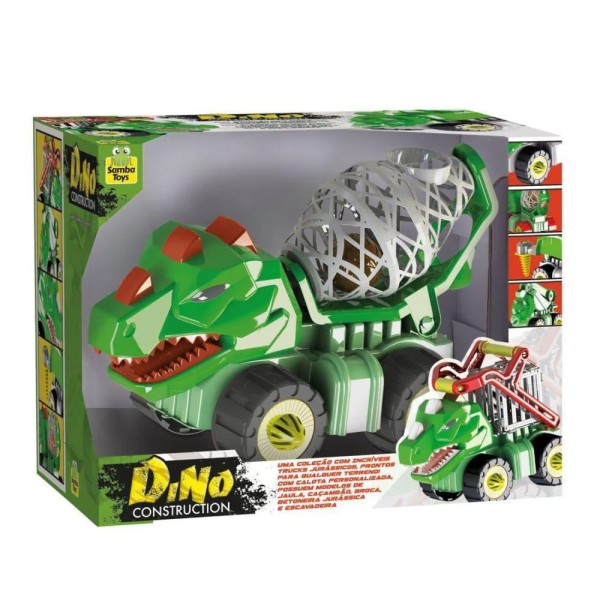 Encontraproduto.com.br - Caminhão Betoneira - Dinossauro - Samba Toys - Sortido