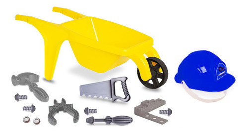 Carriola Infantil com Kit Ferramenta - Mega Oficina - Samba Toys