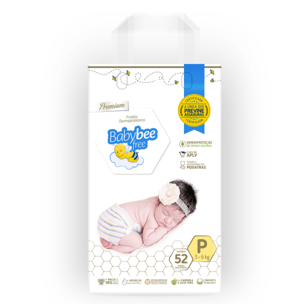 Fralda Baby Bee Free Dermoprotetora P Com 52 Unidades