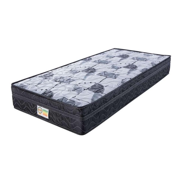 Encontraproduto.com.br - Colchão Solteiro Imperial Molas Verticóil (23x78x188) Preto e Cinza