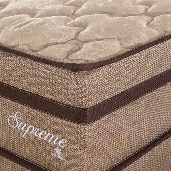 Encontraproduto.com.br - Colchão Casal Supreme Molas Ensacadas (30x138x188) Bege e Marrom