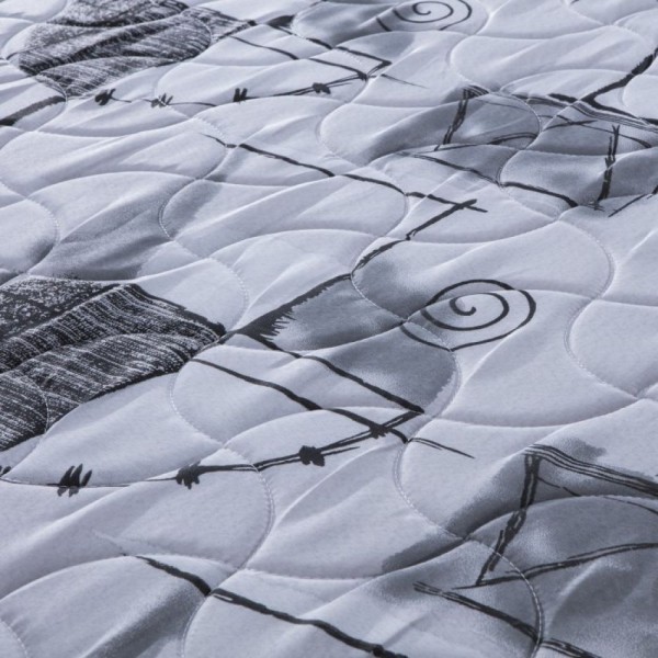 Encontraproduto.com.br - Cama com Box Solteiro Imperial Black 0,88x1,88x0,53cm Molas Tecido Poliéster Preto, Tecido Poliéster Grafite