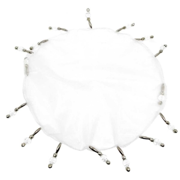 Encontraproduto.com.br - Cobre Jarra de Voal C/ Miçanga Prata de ABS 27cm Mimos MIMO IMPORTAÇÃO