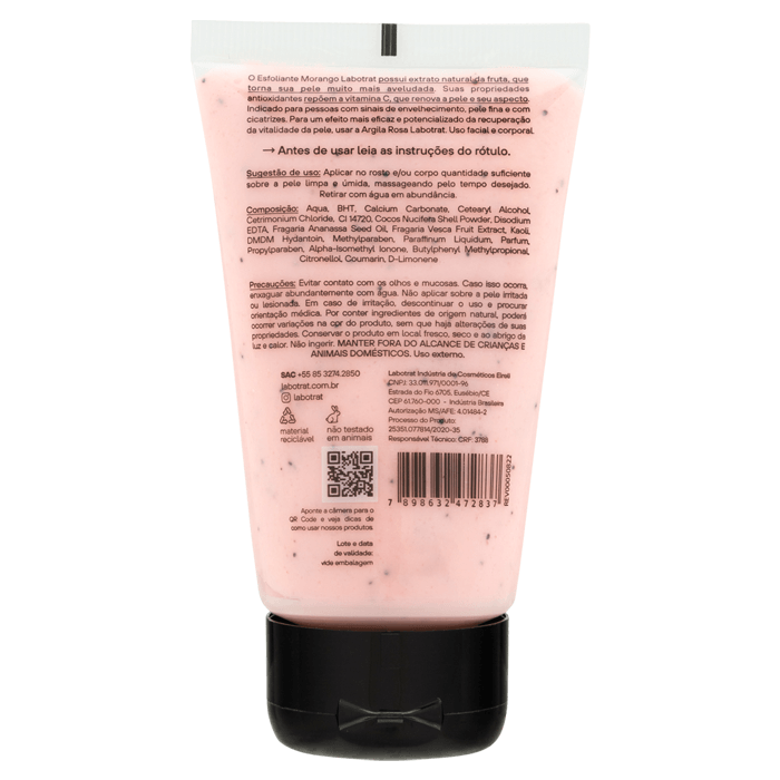 Encontraproduto.com.br - Esfoliante Corpo e Rosto 150g Morango - Labotrat