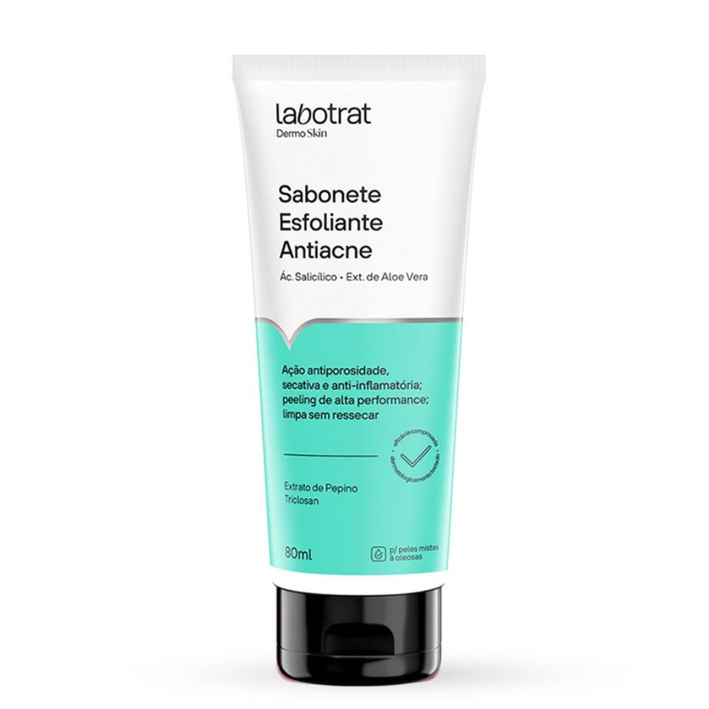 Sabonete Líquido Esfoliante Antiacne Labotrat 80ml