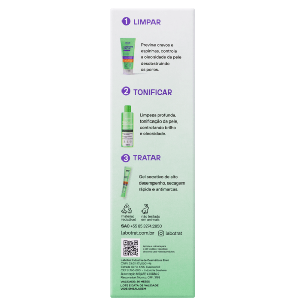 Encontraproduto.com.br - Kit Facial Labotrat Antiacne Dermo Skin com 3 Itens