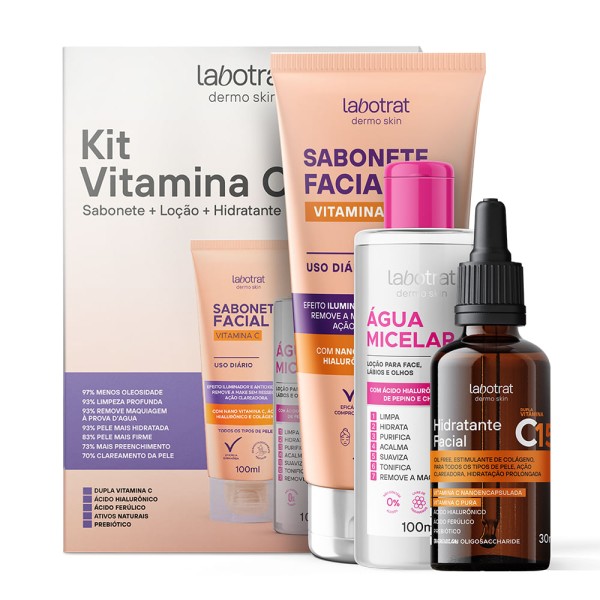 Encontraproduto.com.br - Kit Facial Labotrat Dermo Skin Vitamina C com 3 Itens