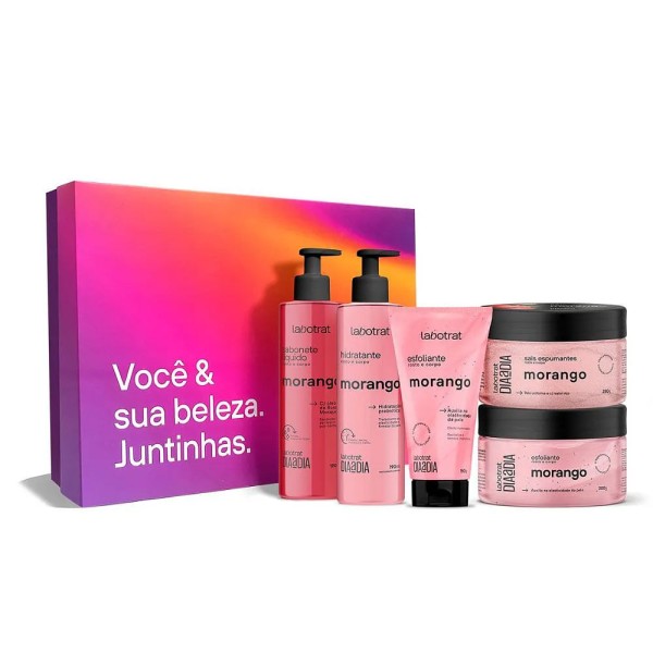 Kit Labotrat Dia Dia Morango com Sabonete + Esfoliantes + Sais + Hidratante