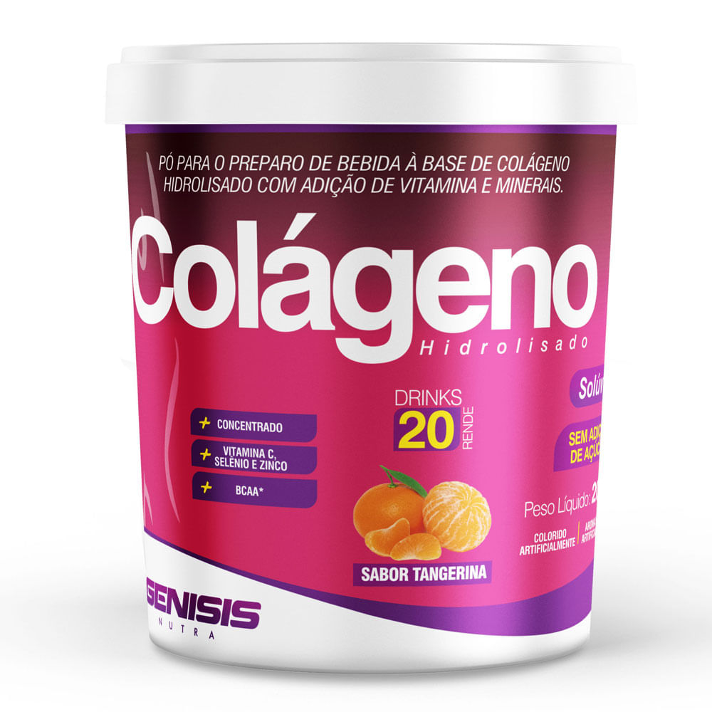 Colágeno Hidrolisado Sabor Tangerina Genisis Nutra 200g