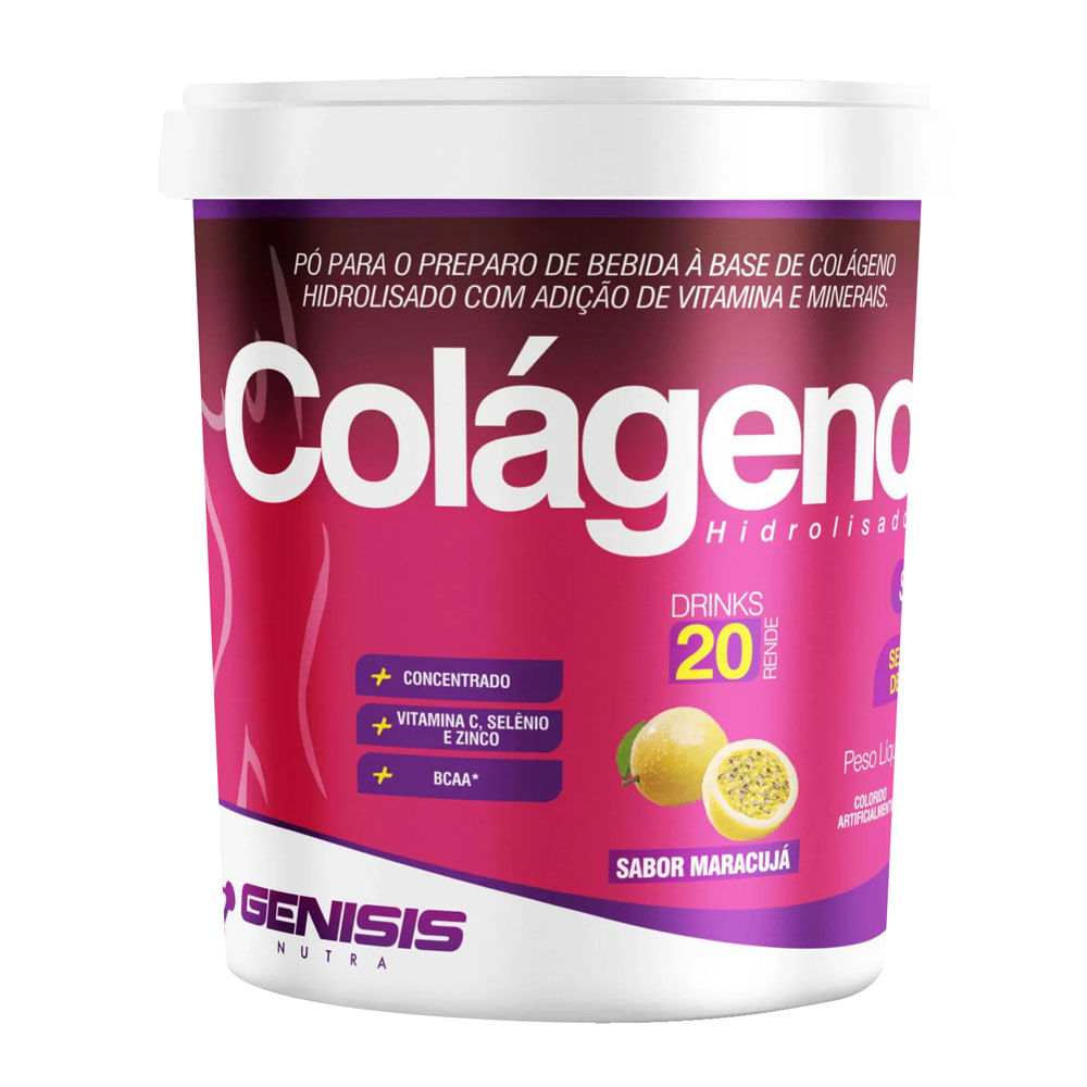 Colágeno Hidrolisado Sabor Maracujá Genisis Nutra 200g