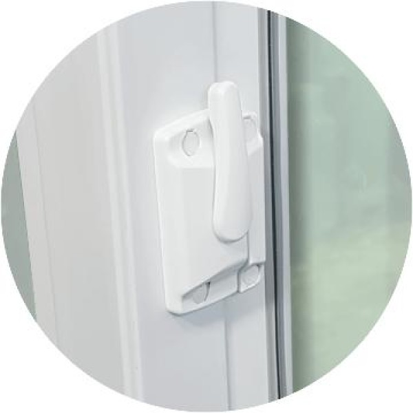 Encontraproduto.com.br - Porta Correr 2 Folhas de Pvc Itec com Vidro Temperado - 210x150