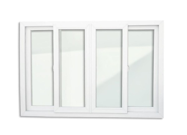 Encontraproduto.com.br - Janela PVC 4 Folhas Móveis Redução Acústica - 100X240