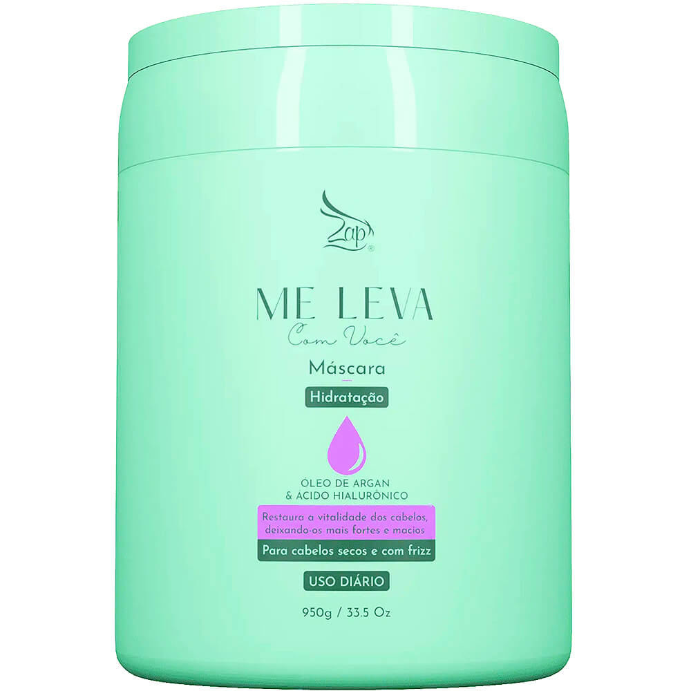 Zap Me Leva Com Você - Máscara Hidratação Argan e Ácido Hialurônico 950g