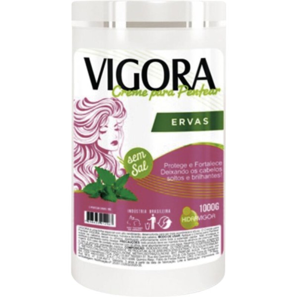 Encontraproduto.com.br - Creme para Pentear Vigora Ervas Pote com 1kg