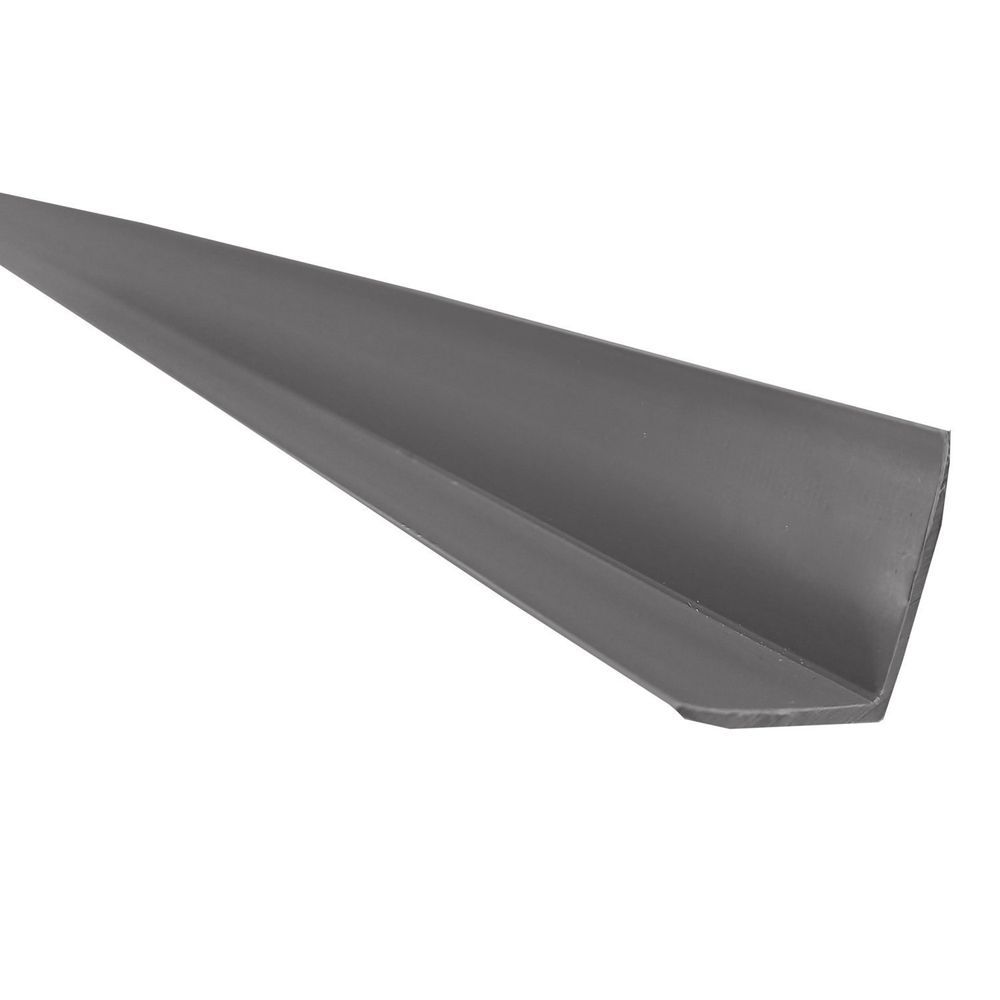 Cantoneira Em L Pvc Protetor De Canto 25X25Mm Barra 300Cm Bariri Cinza