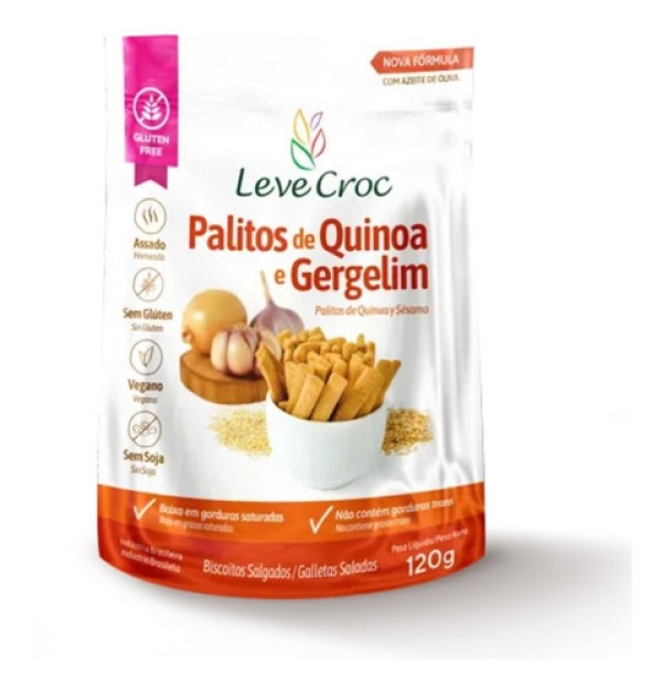 Encontraproduto.com.br - Palitos De Quinoa E Gergelim Leve Croc 120g